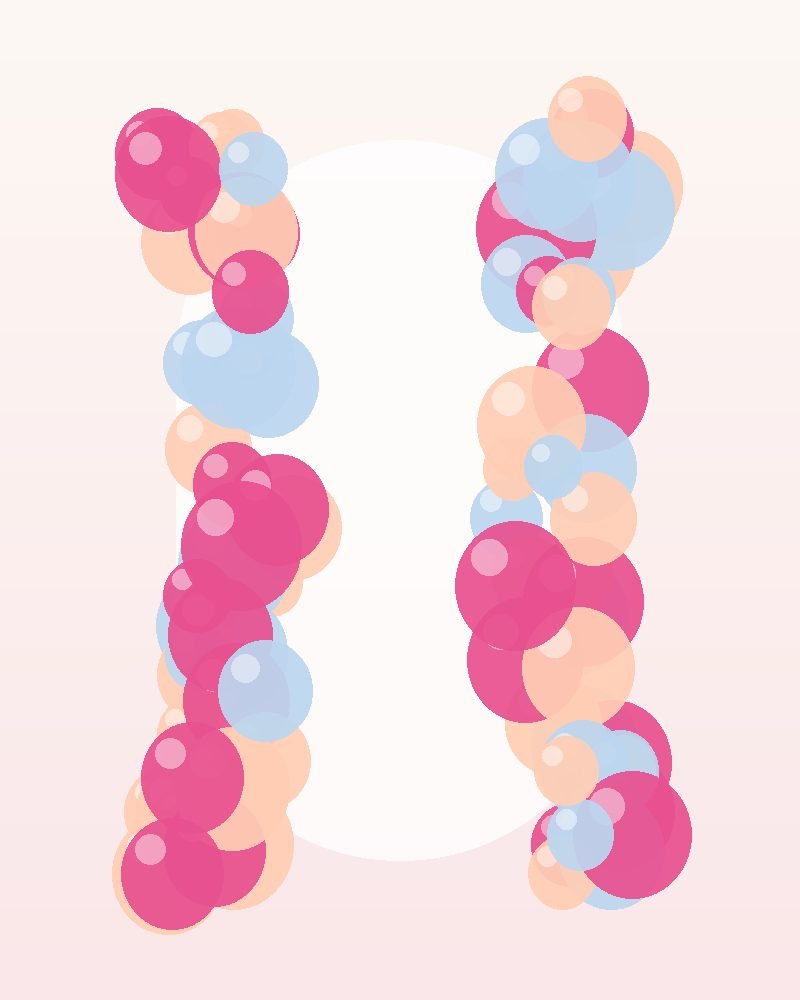 Pastel helium balloon bouquet with Tweety foil balloon