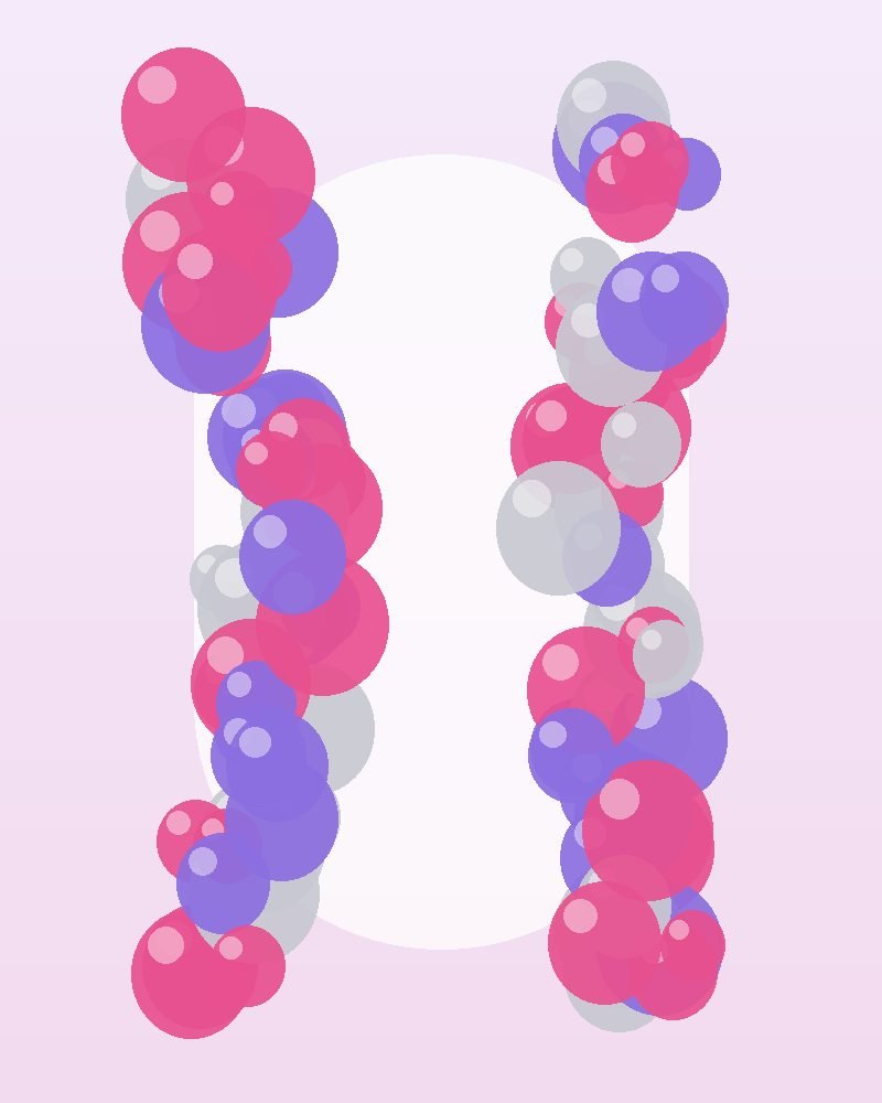Pink and purple chrome balloon garland with disco ball